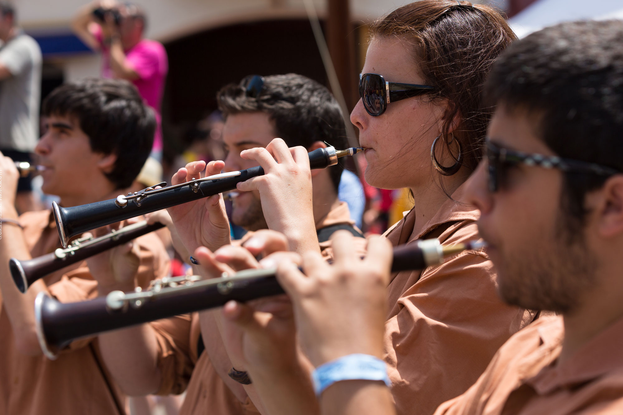 Musicians playing during the Calafell local festival